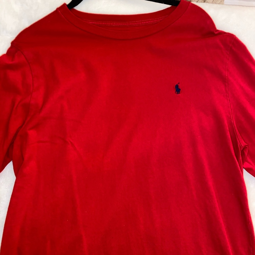 red polo long sleeve